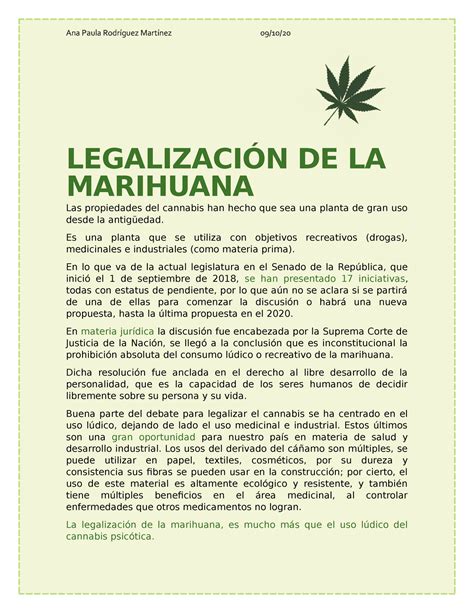 Legalización De La Marihuana LegalizaciÓn De La Marihuana Las