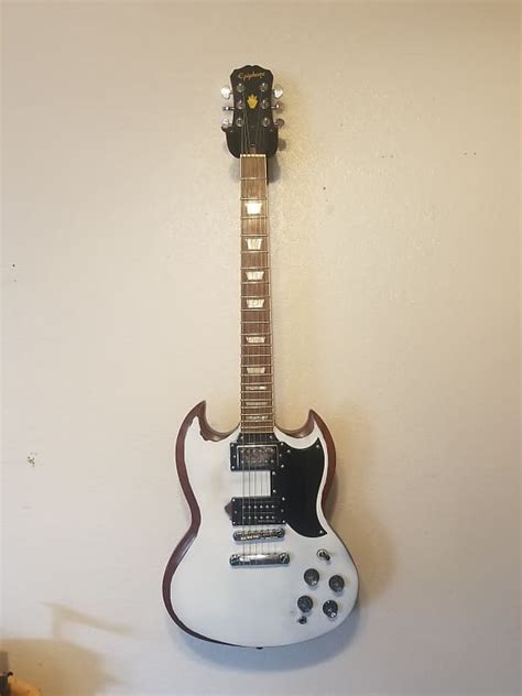 Epiphone Sg G 400 Custom White Ghost Reverb