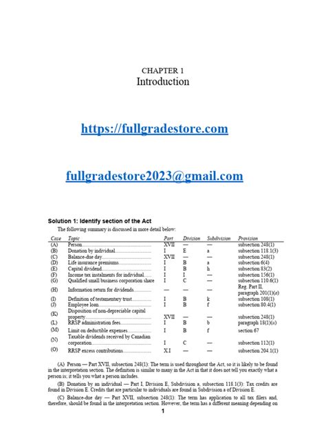 Chapter 1 - Sol - 2023 Introduction To Federal Income Taxation in ...