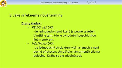 Elektronick U Ebn Materi Ly Ii Stupe Fyzika Autor Mgr Zuzana