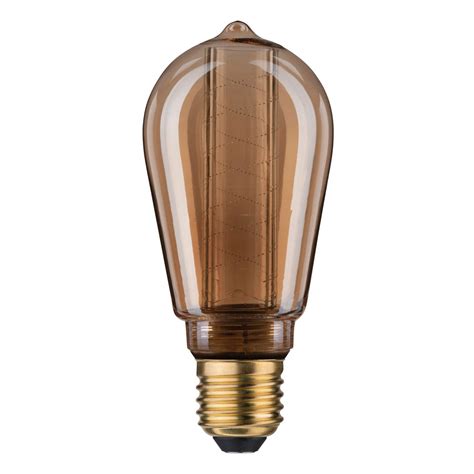 LED bulb E27 ST64 4W Inner Glow spiral pattern | Lights.co.uk