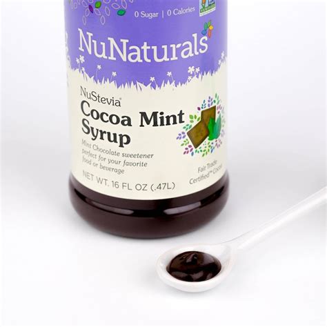 Stevia Organic Cocoa Mint Syrup Stevia Syrup Calories In Sugar