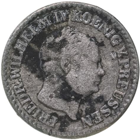 Монета германия, Пруссия 1 серебряный грош 1856 стоимостью 1000 руб.
