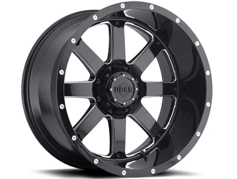 Gear Off Road Milled Gloss Black Big Block Wheel Mb Realtruck