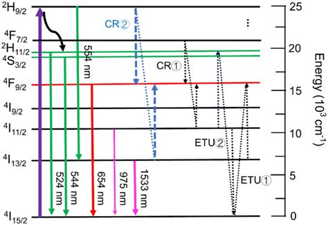 Energy Level Diagram Of Er Ion And Possible Emission Transitions And