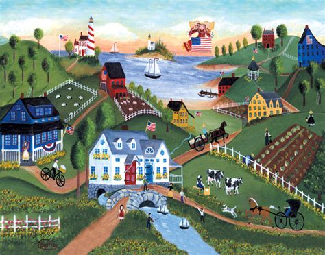 Cheryl Bartley Folk Art Painting American Folk Art Folk