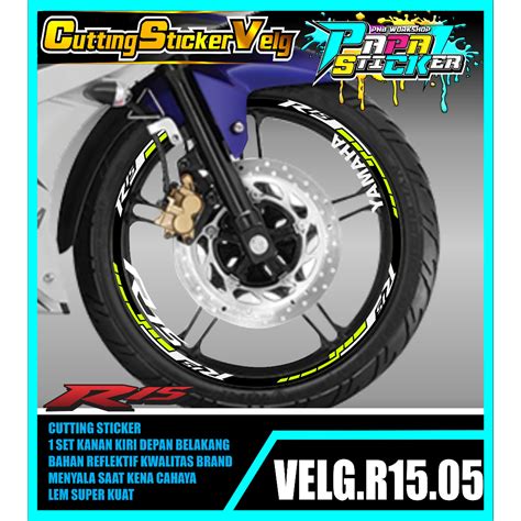 Jual STIKER VELG R15 CUTTING STICKER VELG CUTTING VARIASI R15 LIS BAN