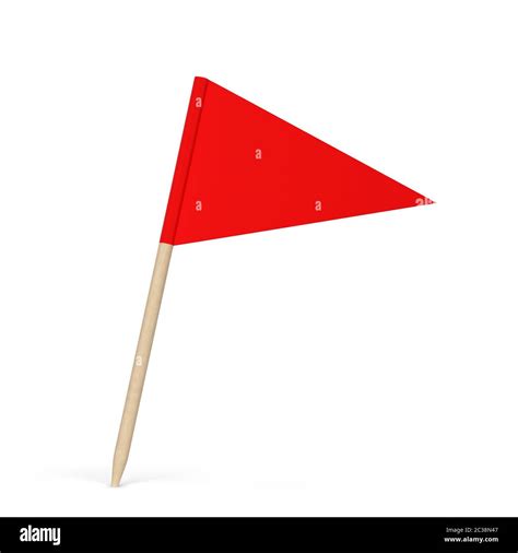 Blank Toothpick Flag 3d Illustration Isolated On White Background