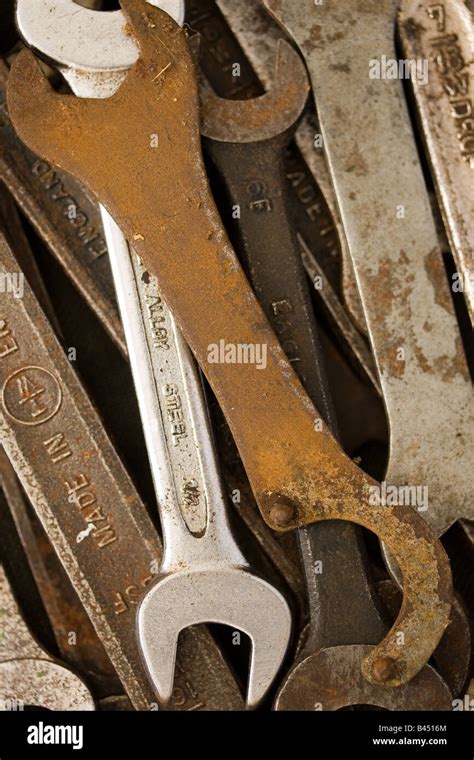 Photo Of Various Rusty Spanners Stock Photo Alamy