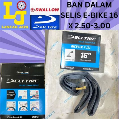 DELI TIRE SWALLOW Ban Dalam Sepeda Listrik E Bike 16 X 2 50 3 00