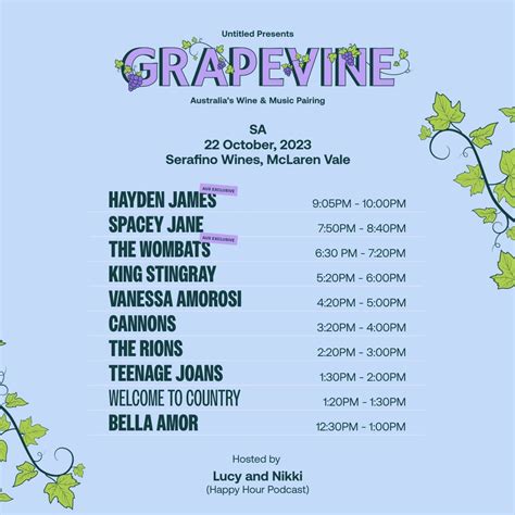 Grapevine Gathering 2023 Set Times Now Available | That Festival Site