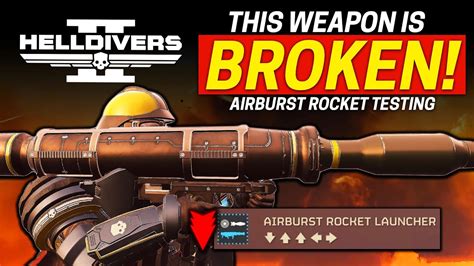 Helldivers Testing The New Airburst Rocket Launcher Youtube