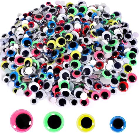 Upins 1000pcs Wiggle Eyes Self Adhesive Googly Eyes For Diy