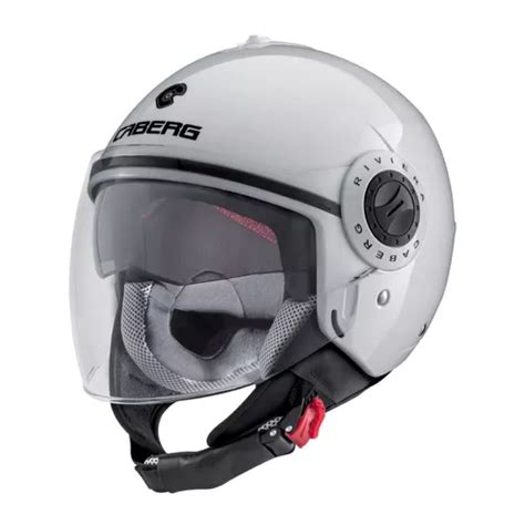 Casco Para Moto Abierto Con Visera Caberg Riviera V White Talle Xl