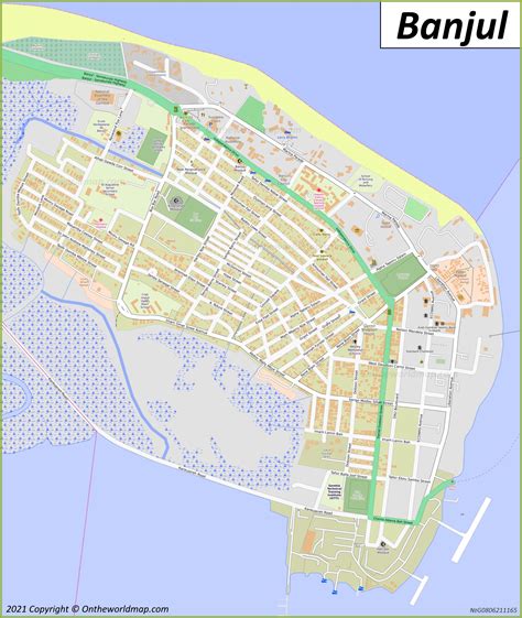 Banjul Map | The Gambia | Detailed Maps of City of Banjul