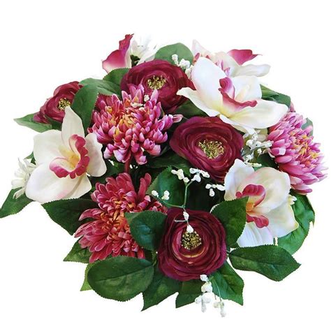 Ramo flores artificiales cymbidium y mum Oasis Decor