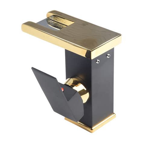 Led Waterfall Faucet Washbasin Tap Sink Basin Deck Mounted Cold And Hot Mixer Walmart