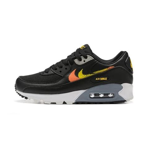 Nike Air Max 90 Fd0657 001 Noir Blanc Noir Jaune Orange Cdiscount