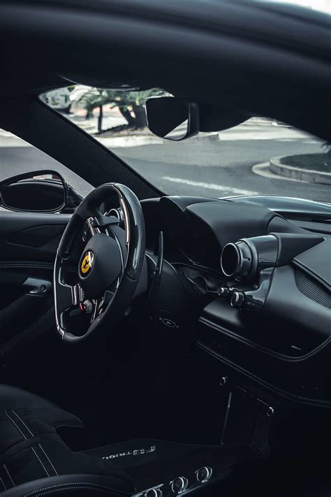 Ferrari Car Sports Car Steering Wheel Salon Hd Phone Wallpaper