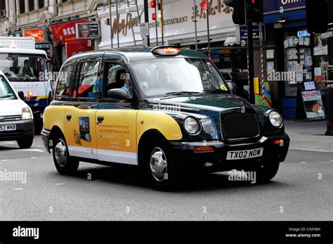 London Taxi London England United Kingdom Europe Stock Photo