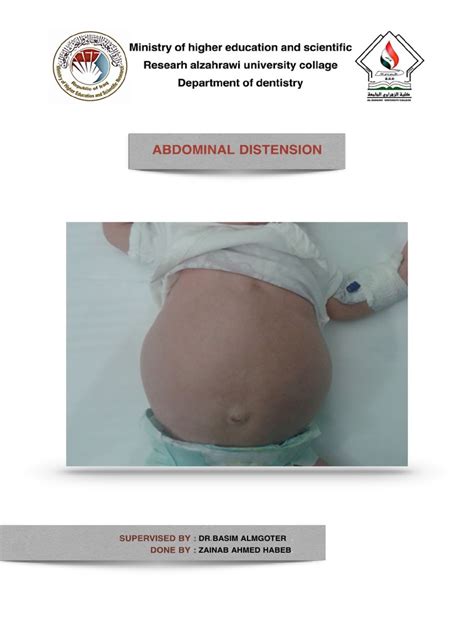 Abdominal Distension: Supervised BY: Done BY | PDF | Bloating ...