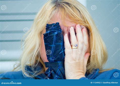 Camera Shy Blonde Stock Photo Image Of Portrait Female 1124952