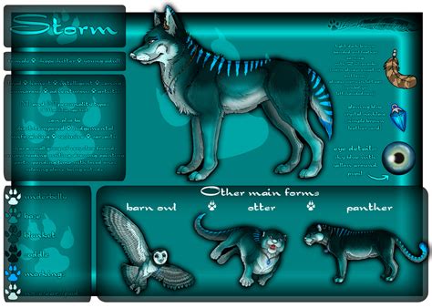 Fursona Feral Ref Full By Thestormunleashed On Deviantart