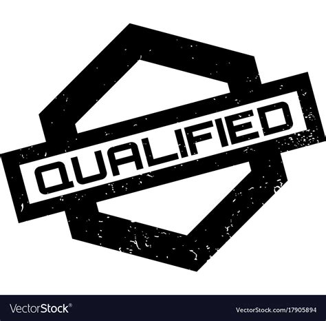 Qualified Rubber Stamp Royalty Free Vector Image