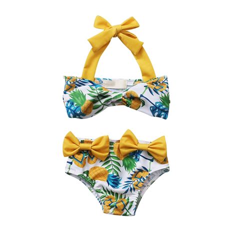 Conjunto de Bikini para niñas pequeñas Tankini co Grandado