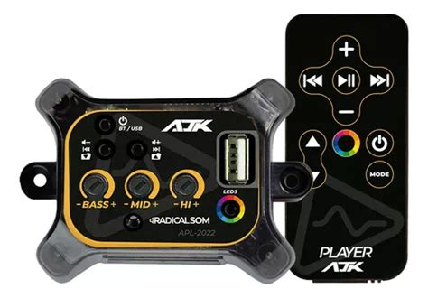 Player Caixa Bob Som Automotivo Ajk 3 Em 1 Usb Mp3 Bluetooth