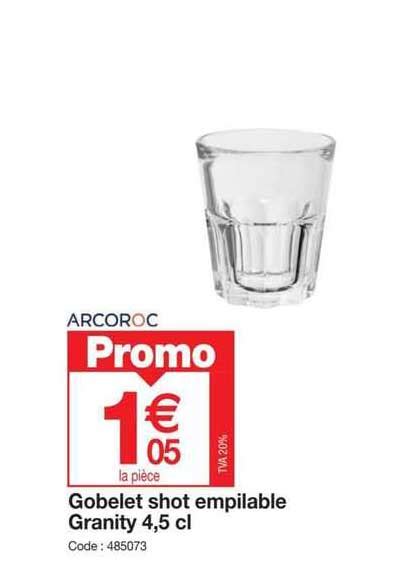 Promo Arcoroc Gobelet Shot Empilable Granity Cl Chez Promocash