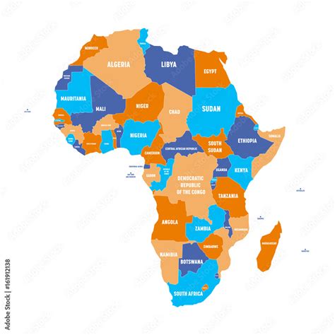 Africa Political Map Only Countries