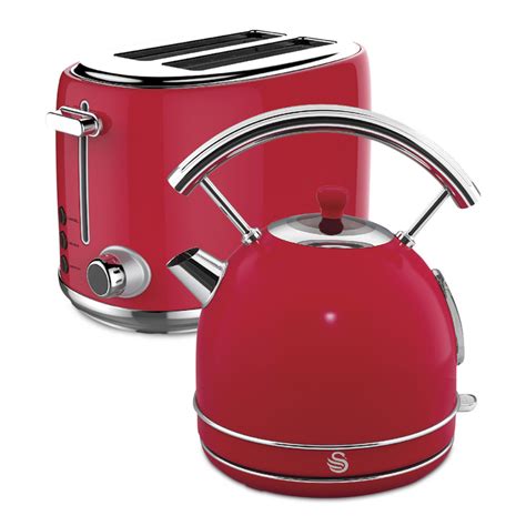 Swan Retro Dome Combo Set Red 2pc