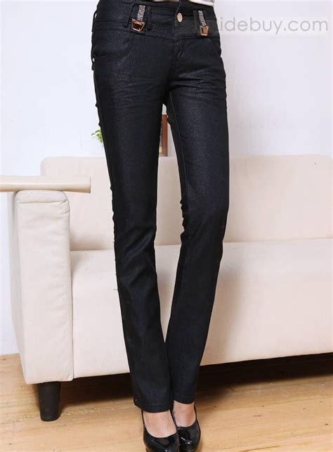 Cheap Slim Middle Waist Jean Tidebuy