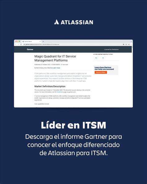 Atlassian On Linkedin 2022 Gartner Magic Quadrant For Itsm Es V2 Pdf