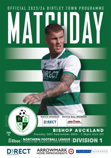 MATCHDAY ISSUE 6 Birtley Town V Bishop Auckland 26 09 23