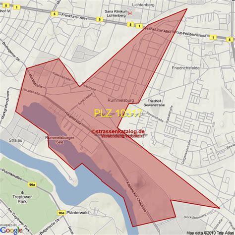 Postleitzahlgebiet 10317 - PLZ