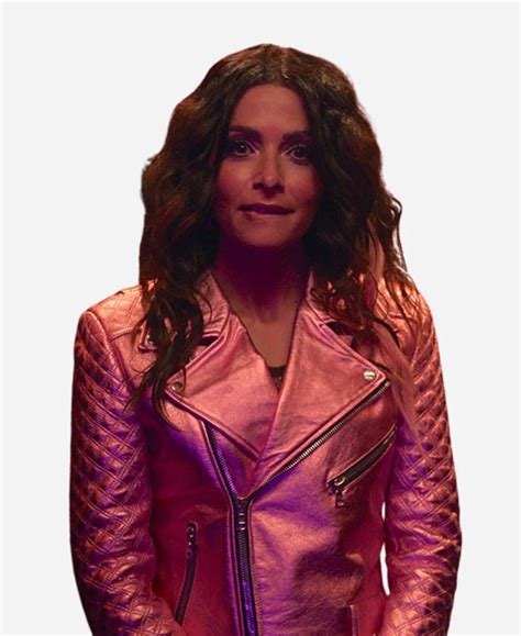 Sex Life Sarah Shahi Pink Quilted Leather Jacket Jacket Era