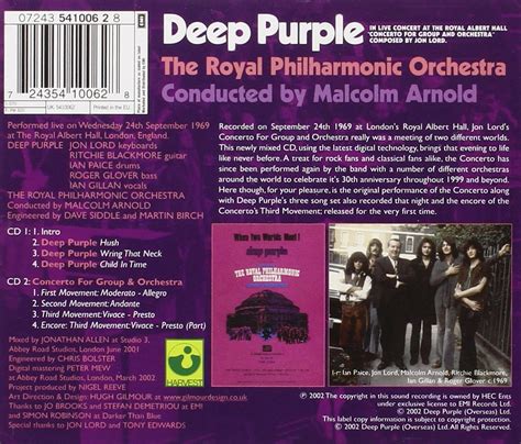 Classic Rock Covers Database Deep Purple Concerto For Group And