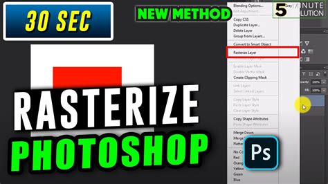 How To Rasterize In Photoshop Youtube