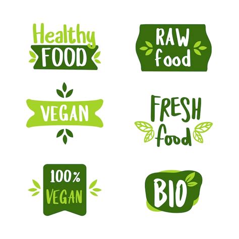 Premium Vector The Set Of Vegan And Herbal Label