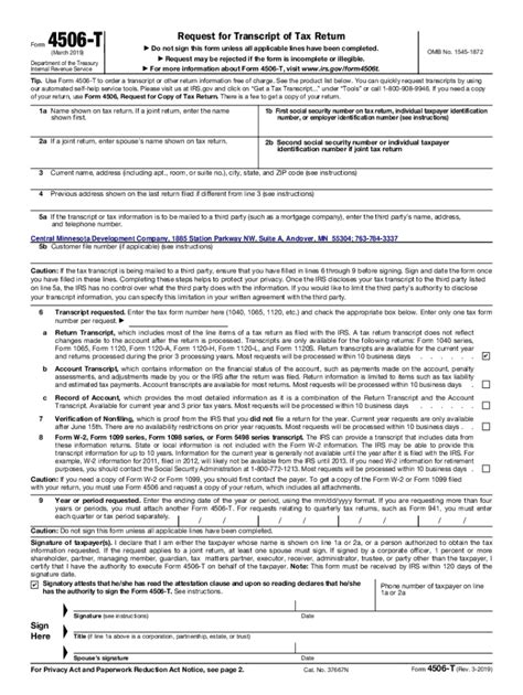 Fillable Online Irs Govforms Pubsabout Form 4506 TAbout Form 4506 T