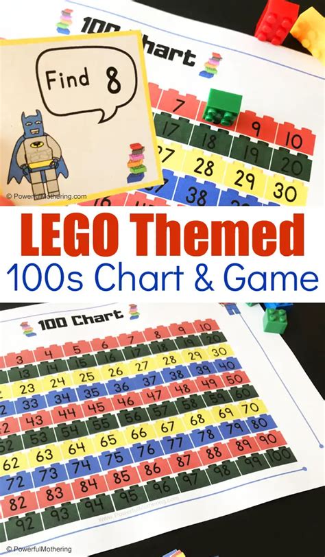 Free Printable LEGO Themed 100 Chart & Game