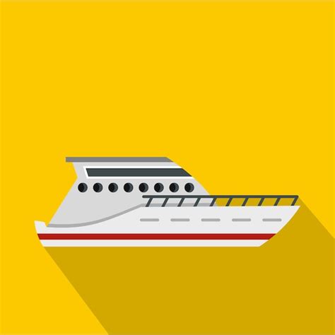 Premium Vector Yacht Icon Flat Illustration Of Yacht Vector Icon For Web