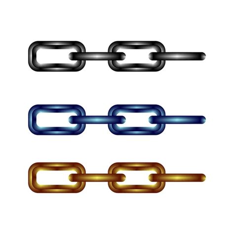 Clipart Link Chain Weak Strong Link Security Strength Concept Vector