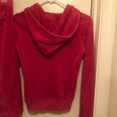 Juicy Couture Pants Jumpsuits Vintage Terry Juicy Coutre Hot Pink Cropped Sweatsuit Set