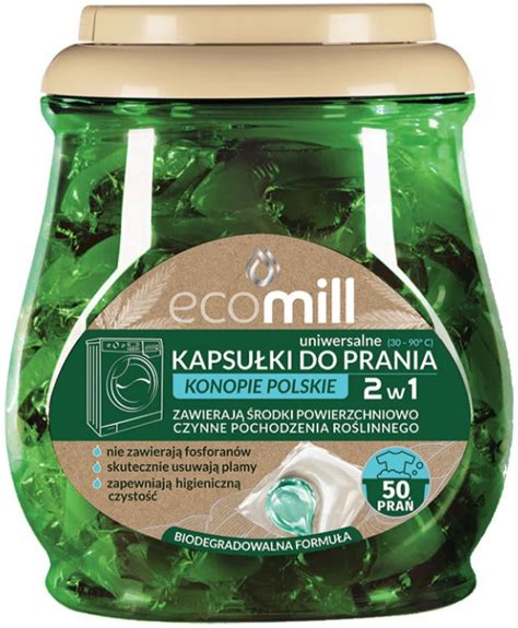 Kapsułki do prania Ecomill Konopie Polskie 50 sztuk Stacja Zdrowie