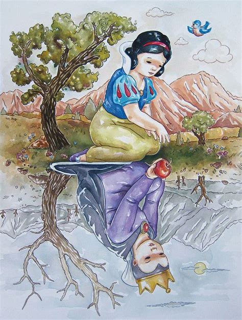 Ming Ong Snow White Reflection Il Riflesso Di Biancaneve Disney Art