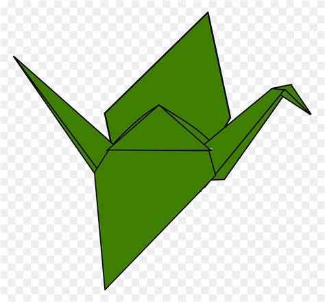 Origami Crane Green Paper Art Bird Japan Design Origami Swan With