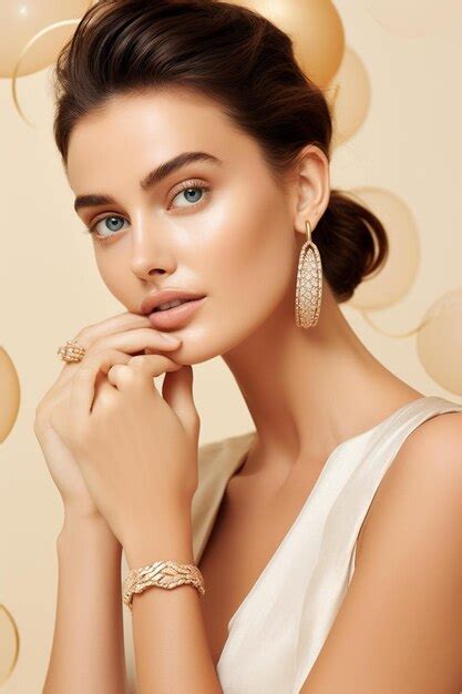 Premium Ai Image Arafed Woman In A White Dress With A Diamond Ring